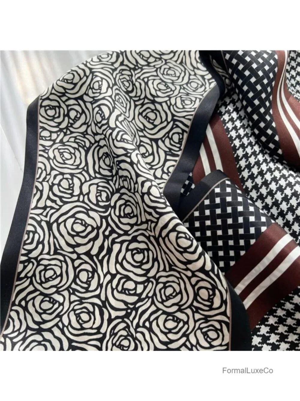 100% Mulberry Silk Long Scarf 59x6.3 in Headwrap Neck Shawl Gift Packed